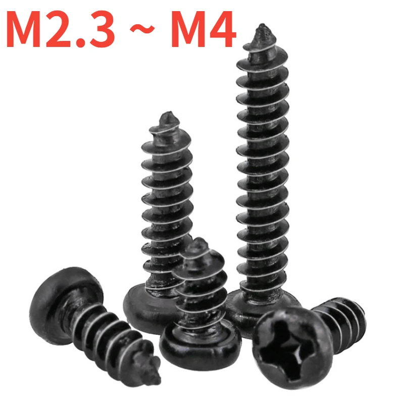 M2.3 M2.6 M2.8M3M3.5M4 Black Cross Pan Head Tapping screws Electronic Small Screws Philip's Round Head Self Tapping Mini Screw
M2.3 M2.6 M2.8M3M3.5M4 Black Cross Pan Head Tapping screws Electronic Small Screws Philip's Round Head Self Tapping Mini Screw