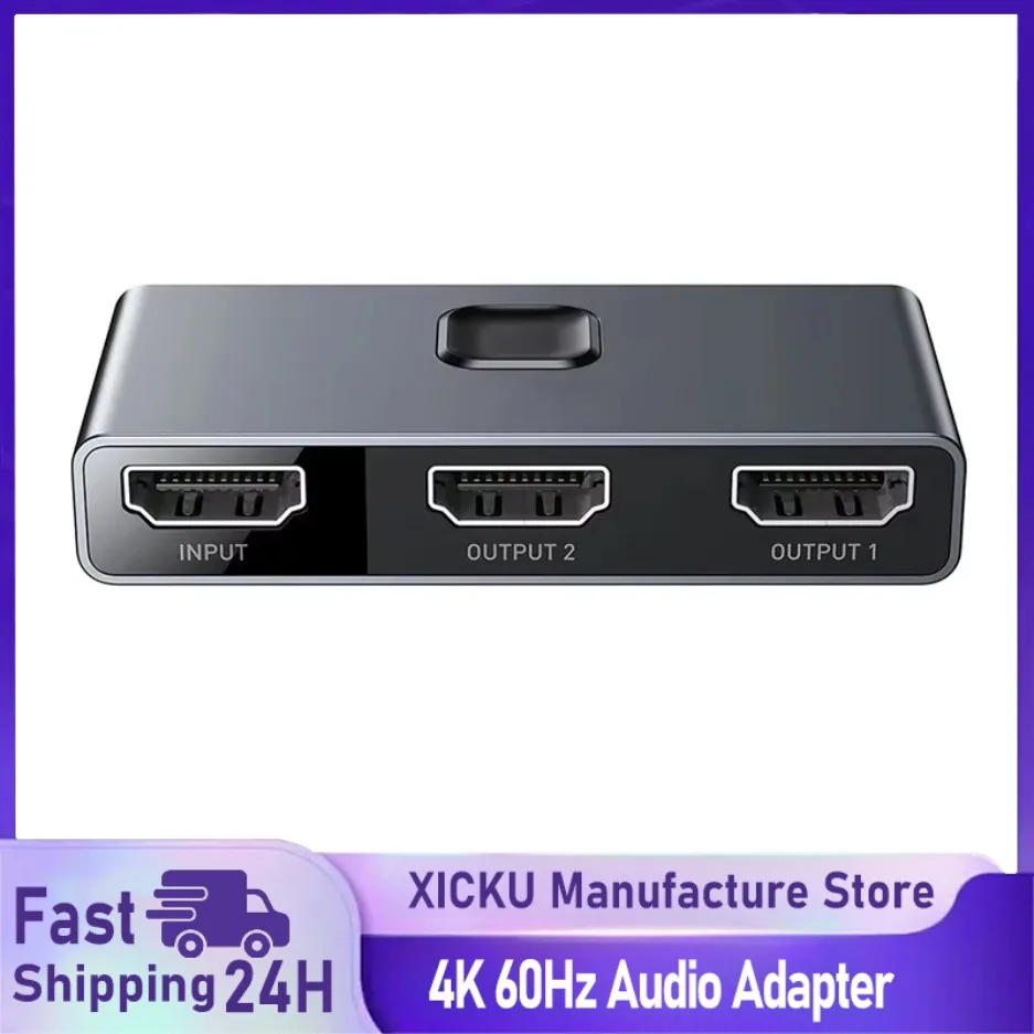 XIKCU HDMI-Compatible Switcher 4K 60Hz Bi-Direction 1x2/2x1 HDR Audio Adapter for PS4 TV Box 4K HD HDMI-Compatible Switcher
XIKCU HDMI-Compatible Switcher 4K 60Hz Bi-Direction 1x2/2x1 HDR Audio Adapter for PS4 TV Box 4K HD HDMI-Compatible Switcher