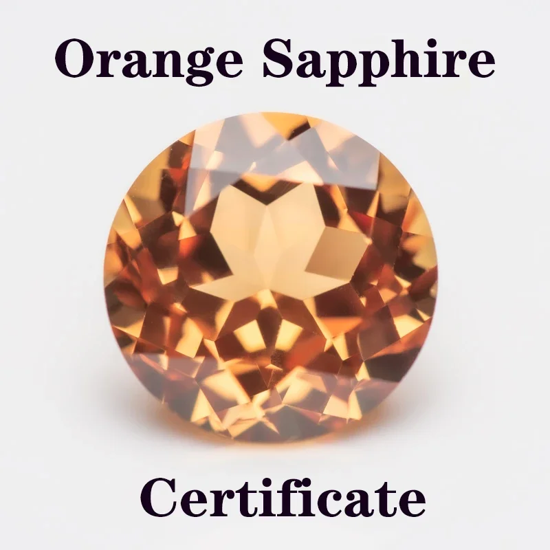 Lab Grown Sapphire Orange Color Round Shape Extremely Shiny Quality DIY Ring Necklace Earrings Main Materials AGL Certificate
Lab Grown Sapphire Orange Color Round Shape Extremely Shiny Quality DIY Ring Necklace Earrings Main Materials AGL Certificate