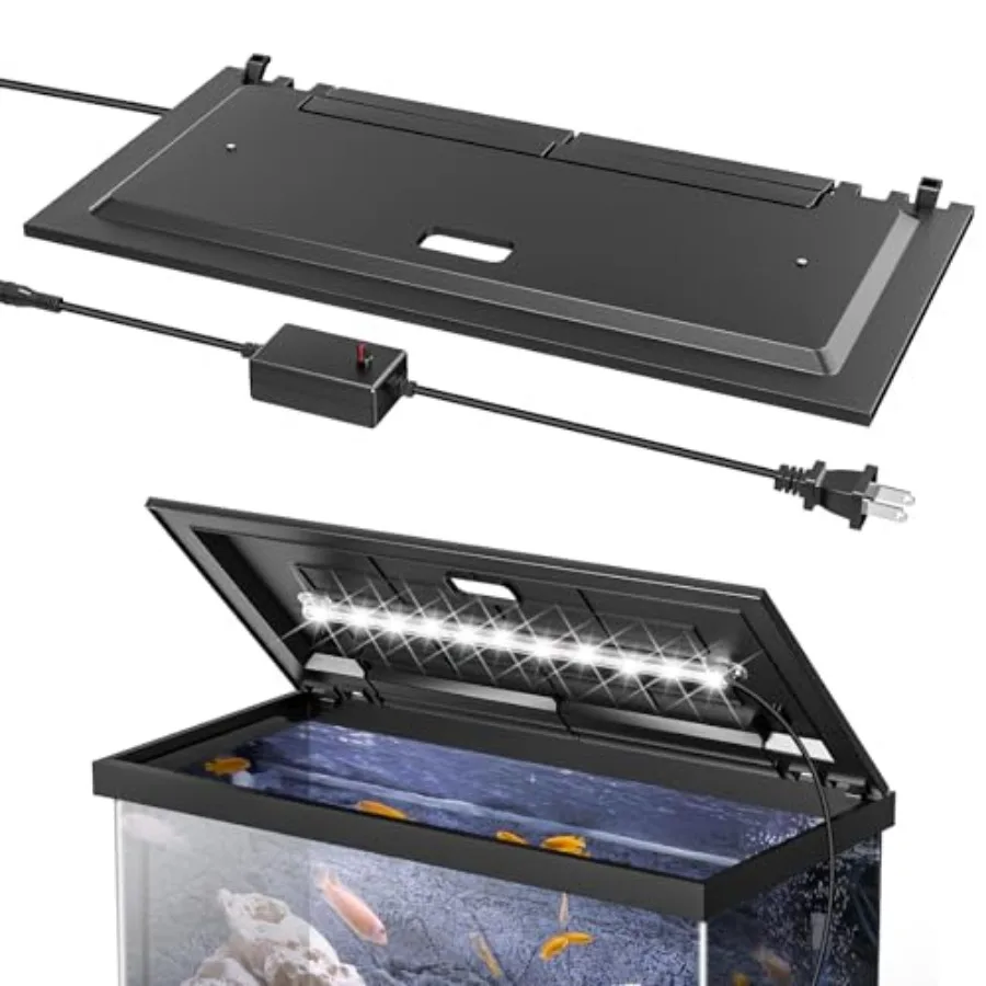 LED Aquarium Hood, Fish Tank Cover with Adjustable Brightness, Replaceable Full-Length Bulb, Fits 24-Inch Framed Aquariums
LED Aquarium Hood, Fish Tank Cover with Adjustable Brightness, Replaceable Full-Length Bulb, Fits 24-Inch Framed Aquariums