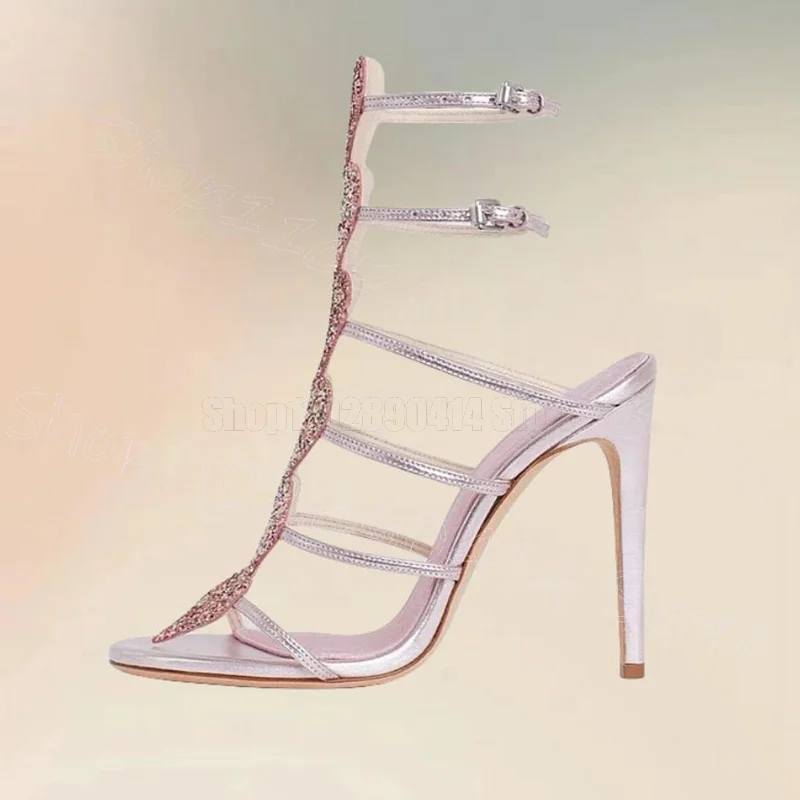 Pink Sequins Heart Design Open Toe Sandals Buckle Strap Women Shoes Thin High Heels Fashion Party Feast 2025 Zapatos Para Mujere
Pink Sequins Heart Design Open Toe Sandals Buckle Strap Women Shoes Thin High Heels Fashion Party Feast 2025 Zapatos Para Mujere