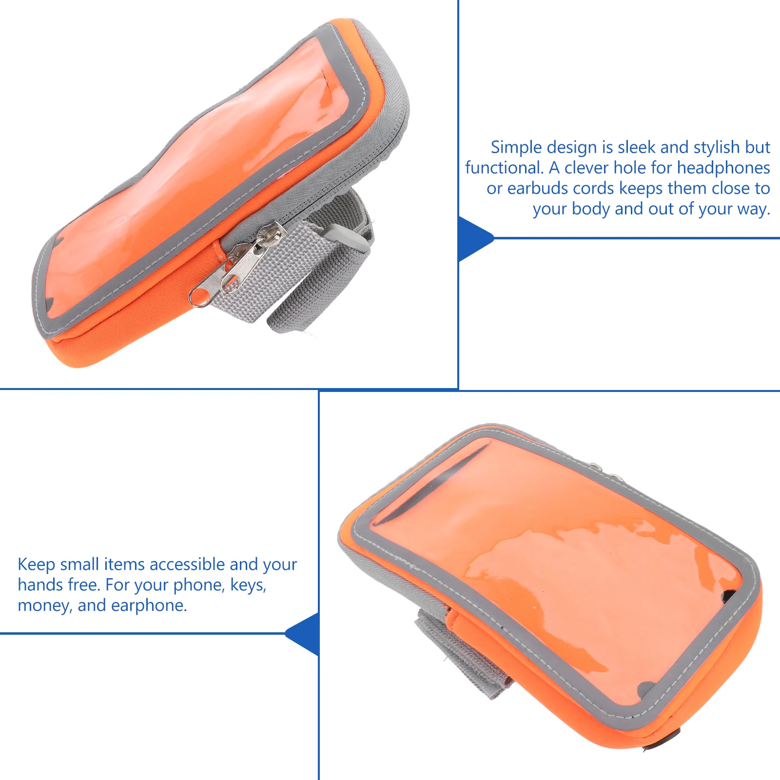 Running Armband Orange Size Up to 6 Inch Screens Dacron Waterproof Light High-Elastic Adjustable Arm Pouch for Cell Phone Money
Running Armband Orange Size Up to 6 Inch Screens Dacron Waterproof Light High-Elastic Adjustable Arm Pouch for Cell Phone Money