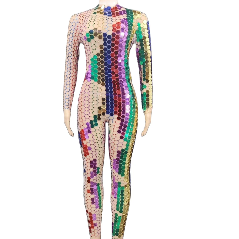 Long Sleeves Shining Mirror Sequins Sexy Jumpsuits For Women Nightclub DJ Stage Singer Drag Queen Costume Party Club Wears
Long Sleeves Shining Mirror Sequins Sexy Jumpsuits For Women Nightclub DJ Stage Singer Drag Queen Costume Party Club Wears