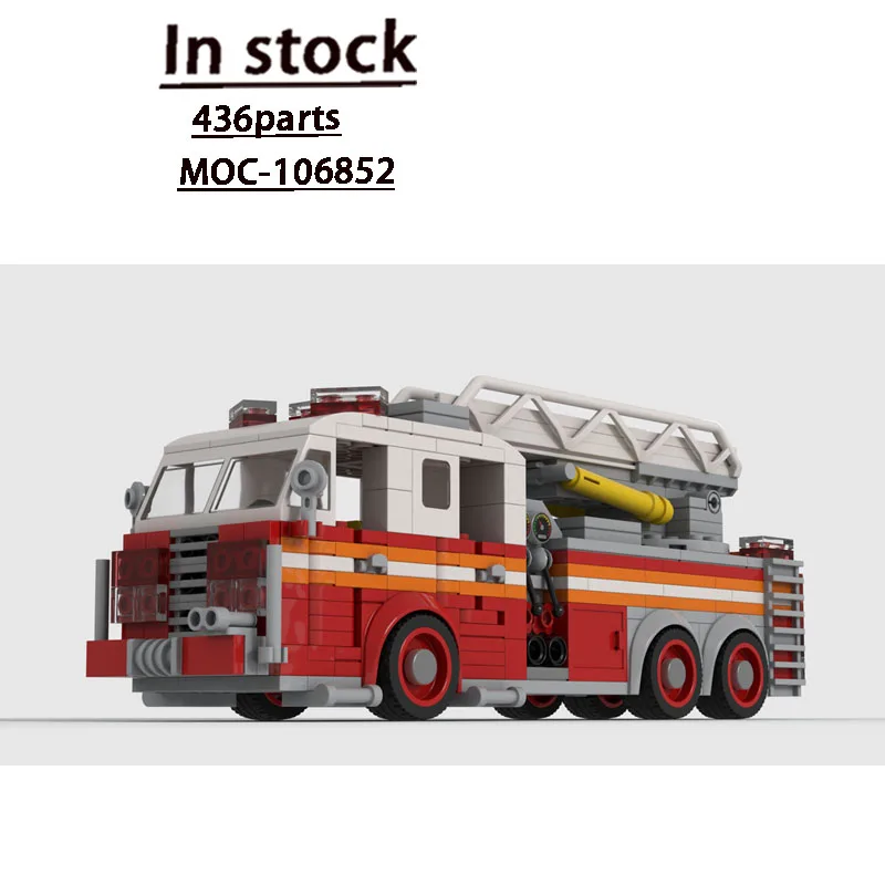 MOC-106852 City Road Traffic Ladder Fire Truck Building Blocks Model, 436 Pieces, Boys' Children Birthday and New Year Toy Gift
MOC-106852 City Road Traffic Ladder Fire Truck Building Blocks Model, 436 Pieces, Boys' Children Birthday and New Year Toy Gift