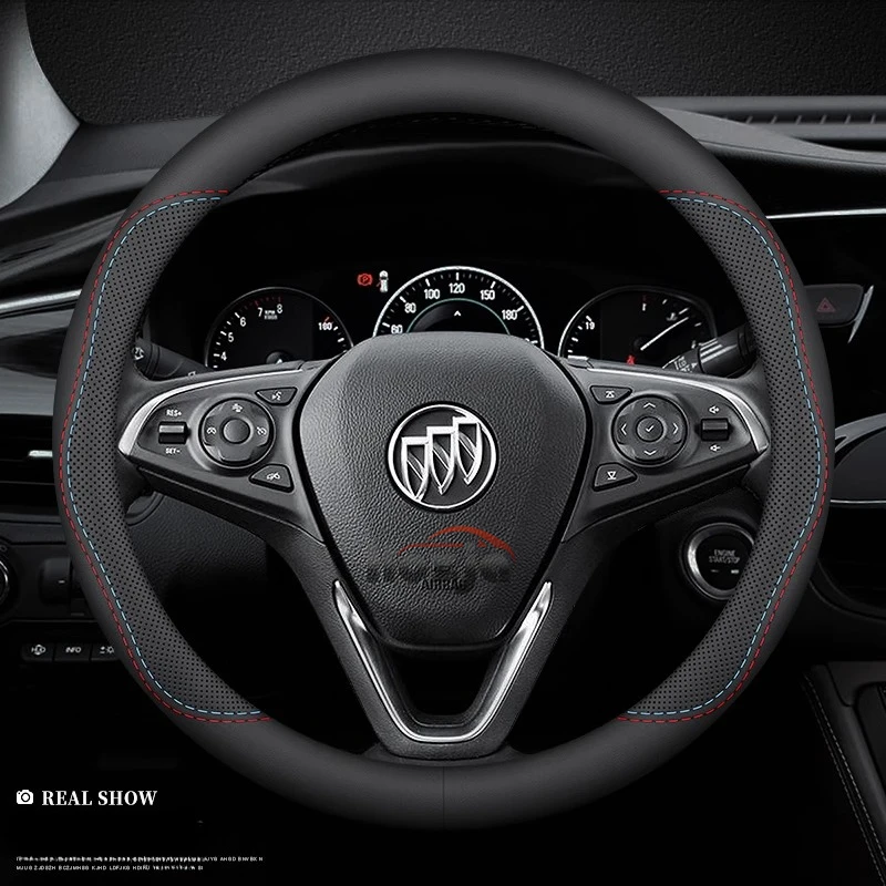 Leather Car Steering Wheel Cover for Buick Enclave Envision Lacrosse Encore GX Avenir ST Sport Regal Sportback TourX GS
Leather Car Steering Wheel Cover for Buick Enclave Envision Lacrosse Encore GX Avenir ST Sport Regal Sportback TourX GS