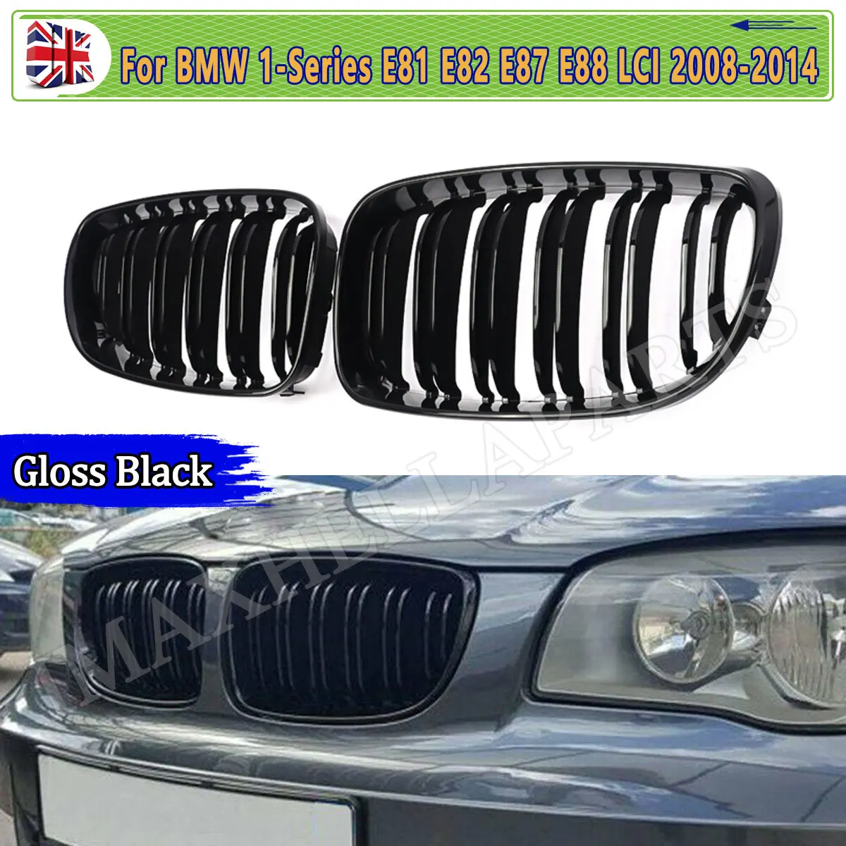 Front Racing Grill For BMW E81 E82 E87 E88 1 Series 118d 120i 120d 2008 2009 2010 2011 Kidney Grill Grille Dual Slat Gloss Black
Front Racing Grill For BMW E81 E82 E87 E88 1 Series 118d 120i 120d 2008 2009 2010 2011 Kidney Grill Grille Dual Slat Gloss Black