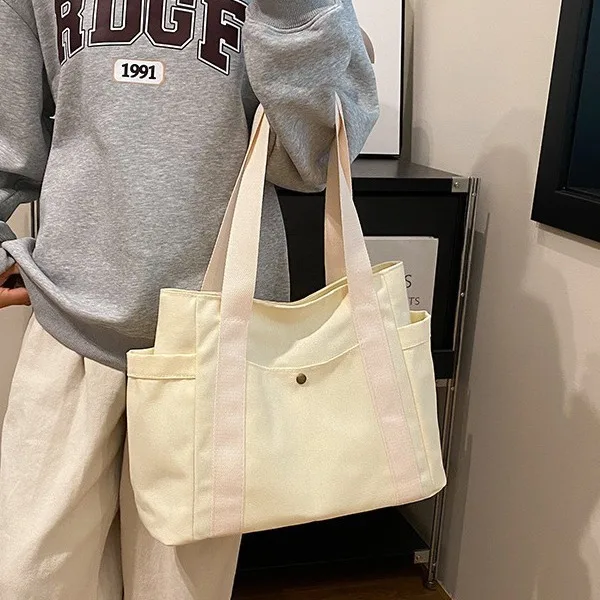 Summer Canvas Tote Bag 2026 Large Capacity Lightweight Shoulder Bag with Pockets for Work Commuting Shopping College Students An
Summer Canvas Tote Bag 2026 Large Capacity Lightweight Shoulder Bag with Pockets for Work Commuting Shopping College Students An