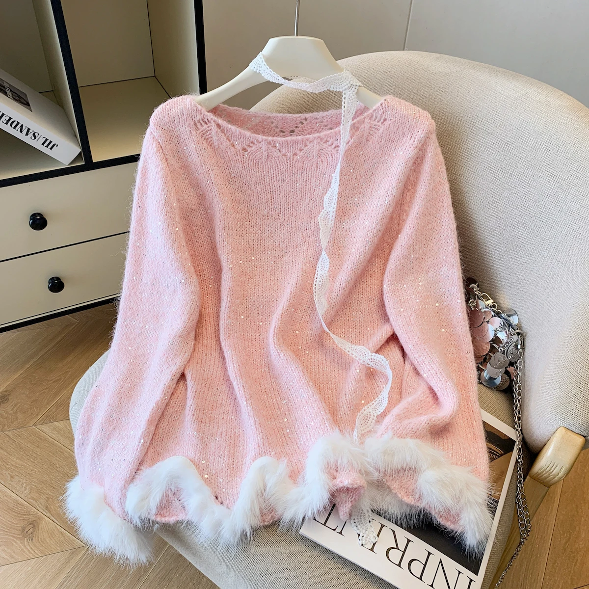 iny с блестками вязаный свитер женский средней длины ленивый сле осень-зима новая мода пушистый лоскутный круглый топ Ne Long Sve
iny с блестками вязаный свитер женский средней длины ленивый сле осень-зима новая мода пушистый лоскутный круглый топ Ne Long Sve