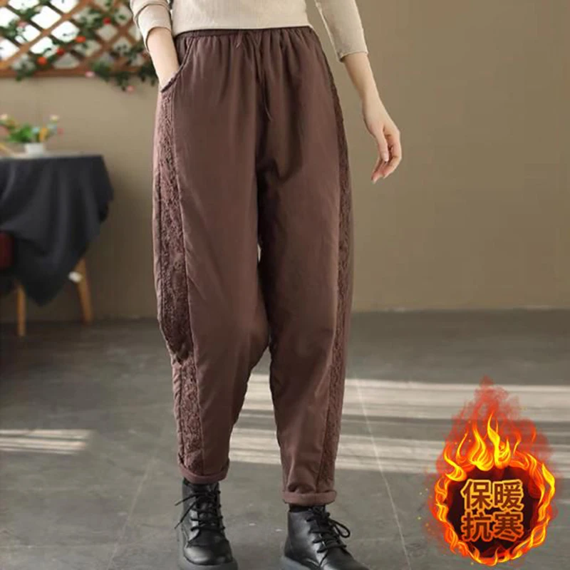 Retro patchwork embroidered cotton pants for women in winter stylish age reducing slimming and warm Harun pants
Retro patchwork embroidered cotton pants for women in winter stylish age reducing slimming and warm Harun pants