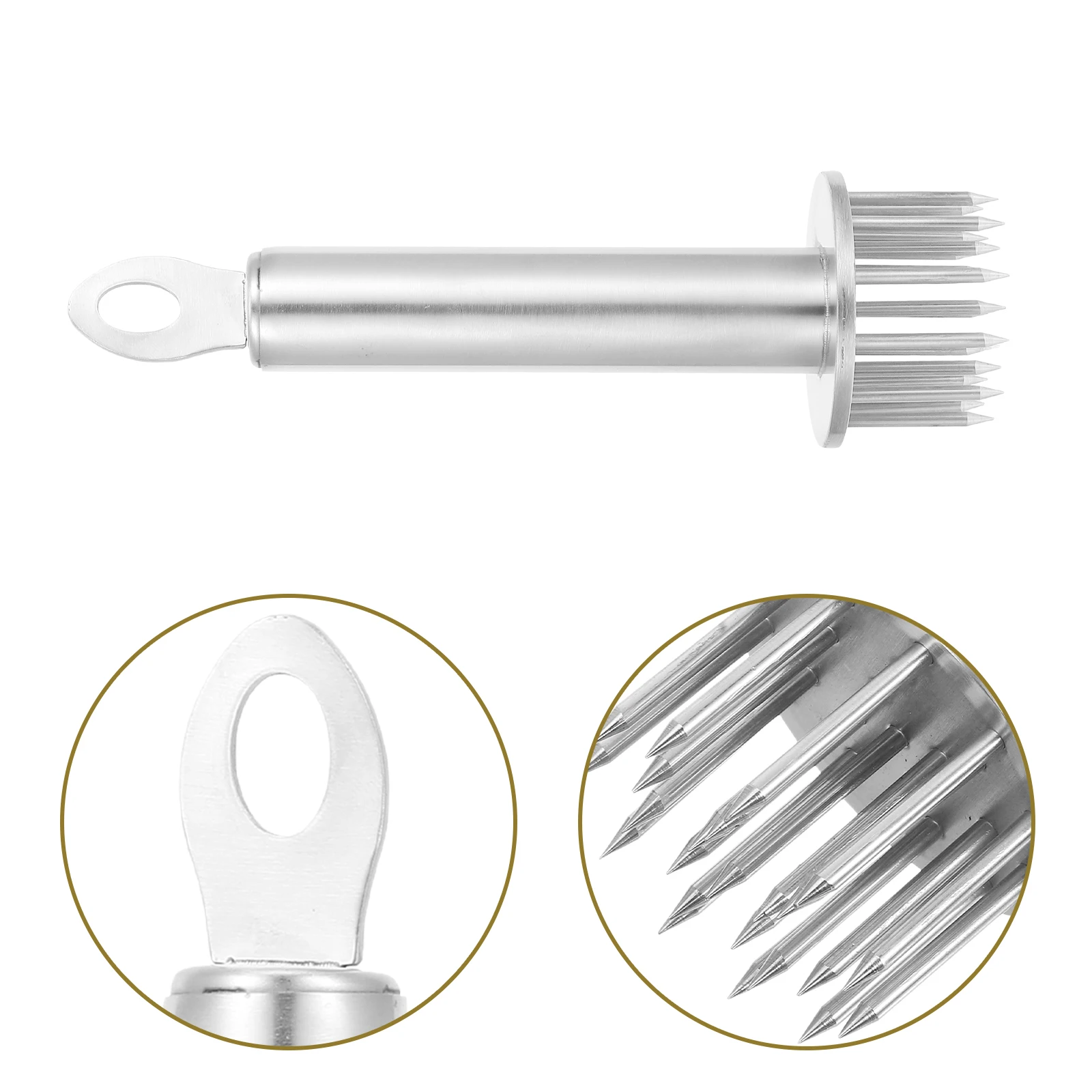 Stainless Steel Inserter Tool Round Needle Tenderizer Mallet For Pork Beef Lamb Roast Bbq Kitchen Use Efficient Even Insertion
Stainless Steel Inserter Tool Round Needle Tenderizer Mallet For Pork Beef Lamb Roast Bbq Kitchen Use Efficient Even Insertion