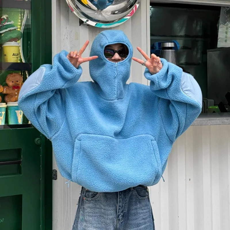 YYAHAS Корейская модная зимняя флисовая куртка, синяя повседневная флисовая толстовка с капюшоном, теплый топ с капюшоном
YYAHAS Корейская модная зимняя флисовая куртка, синяя повседневная флисовая толстовка с капюшоном, теплый топ с капюшоном