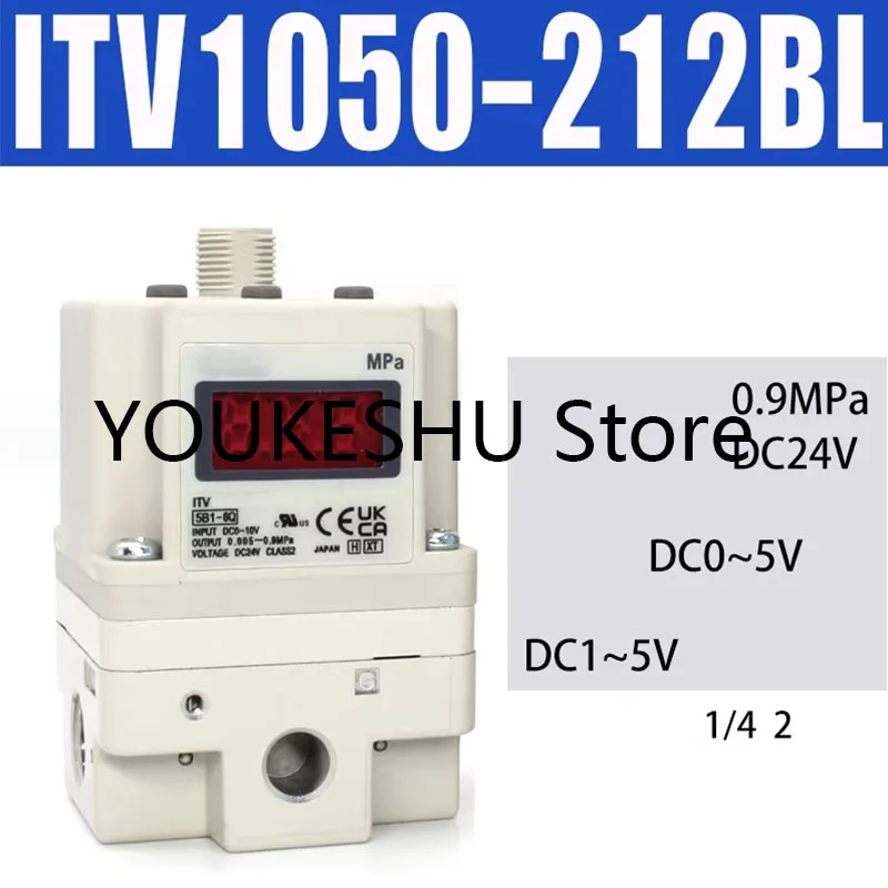 New original electrical proportional valve ITV1050-212BL Equipped with B-bracket and data cable
New original electrical proportional valve ITV1050-212BL Equipped with B-bracket and data cable