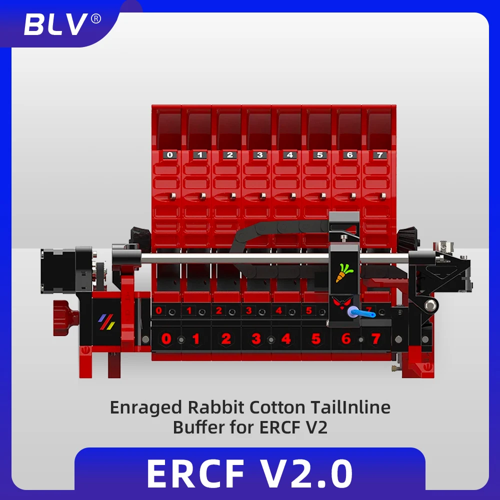 BLV® VORON 2.4/Trident Rabbit ERCF V2 Multi-color 8 Color Kits Rabbit 2.0 Enraged Upgrade DIY Kits for Klipper 3D Printer
BLV® VORON 2.4/Trident Rabbit ERCF V2 Multi-color 8 Color Kits Rabbit 2.0 Enraged Upgrade DIY Kits for Klipper 3D Printer