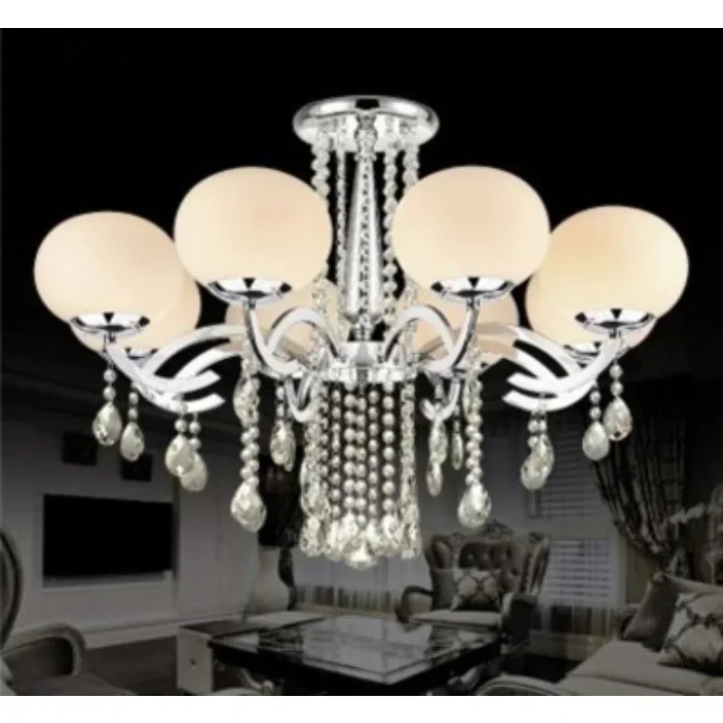 Led crystal round chandeliers warm bedroom living room chandeliers restaurant simple European atmosphere lighting
Led crystal round chandeliers warm bedroom living room chandeliers restaurant simple European atmosphere lighting