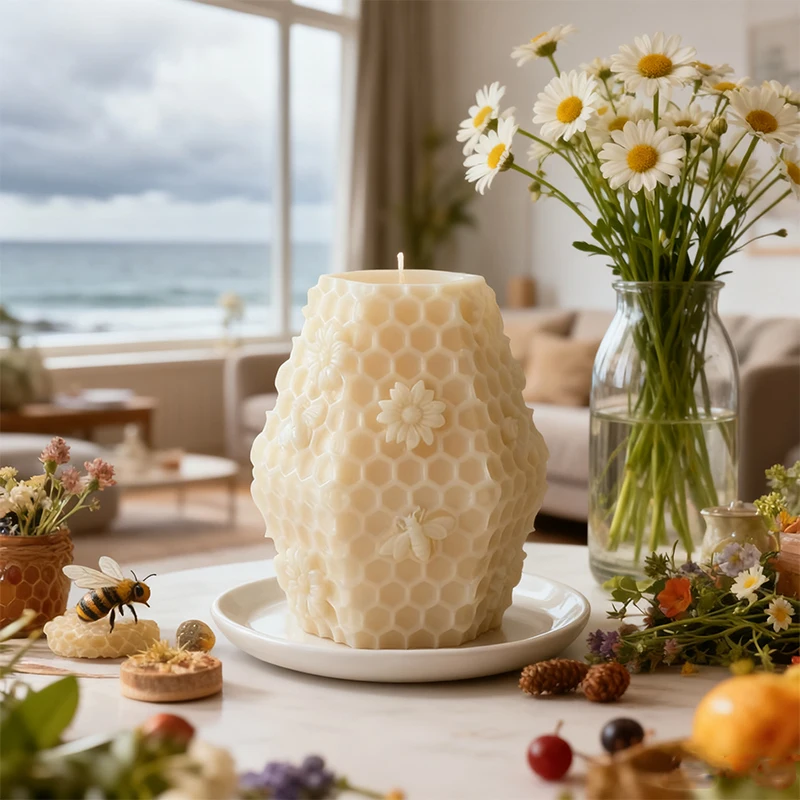 3D Honeycomb Bee Floral Candle Silicone Mold Room Decor for DIY Scented Candle Resin Honey Plaster Making Handmade Gift Craft
3D Honeycomb Bee Floral Candle Silicone Mold Room Decor for DIY Scented Candle Resin Honey Plaster Making Handmade Gift Craft
