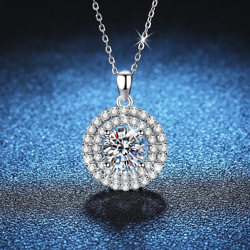 18K Platinum Diamond Pendant For Women Luxury Round Bag 2 Carat D Color Moissanite PT950 Platinum Classic Simple Necklace
18K Platinum Diamond Pendant For Women Luxury Round Bag 2 Carat D Color Moissanite PT950 Platinum Classic Simple Necklace
