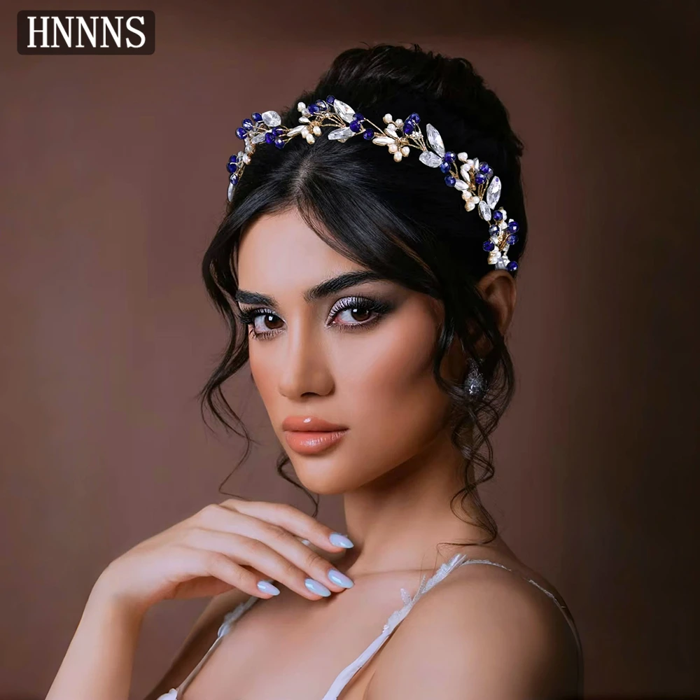 HNNNS Blue Crystal Hair Vine Elegant Bridal Wedding Headband Handmade Woven Hair Ornament Women's Jewelry Hair Accessories A325
HNNNS Blue Crystal Hair Vine Elegant Bridal Wedding Headband Handmade Woven Hair Ornament Women's Jewelry Hair Accessories A325
