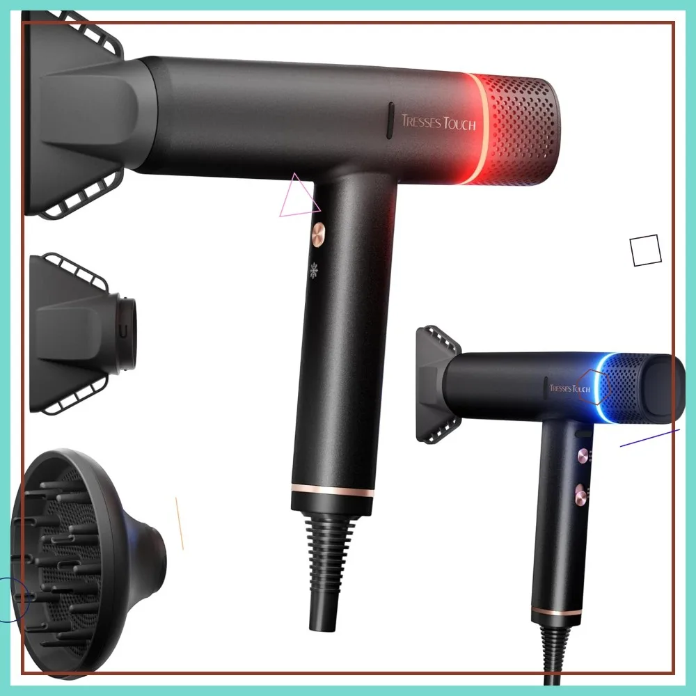 High-Speed Ionic Hair Dryer, 1600W Low Noise, Fast Drying for Straight & Wavy Hair, Lightweight with Diffuser & Nozzle
High-Speed Ionic Hair Dryer, 1600W Low Noise, Fast Drying for Straight & Wavy Hair, Lightweight with Diffuser & Nozzle