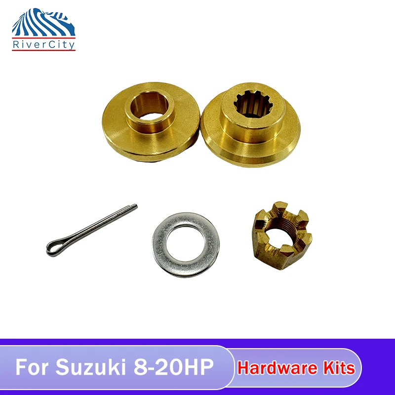 River City Hardware Kits fit Suzuki 8-20HP Outboard Motos Thrust Washer/Spacer/Washer/Nut/Cotter Pin Included
River City Hardware Kits fit Suzuki 8-20HP Outboard Motos Thrust Washer/Spacer/Washer/Nut/Cotter Pin Included