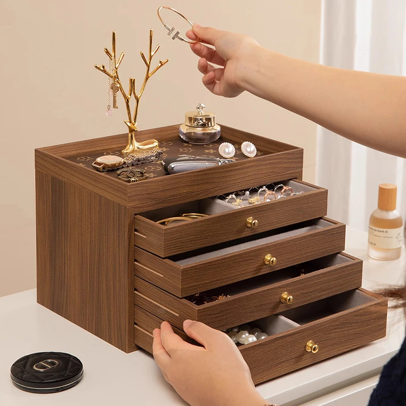 Wood Jewelry Storage Box Retro Luxury Jewelry Organizer Box Ring Bracelet Earring Necklace Display Boxes Home Decoration Case
Wood Jewelry Storage Box Retro Luxury Jewelry Organizer Box Ring Bracelet Earring Necklace Display Boxes Home Decoration Case