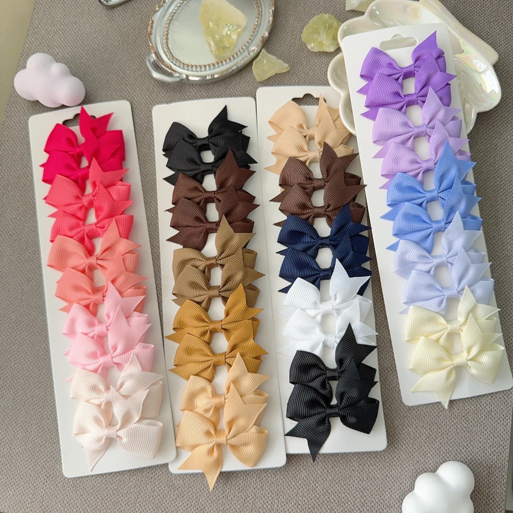 10PCS/set Cute Handmade Bows with clips Solid Ribbon Bowknot Hair Clips For Baby Hair Bows Girls Kids Hair Accessories
10PCS/set Cute Handmade Bows with clips Solid Ribbon Bowknot Hair Clips For Baby Hair Bows Girls Kids Hair Accessories