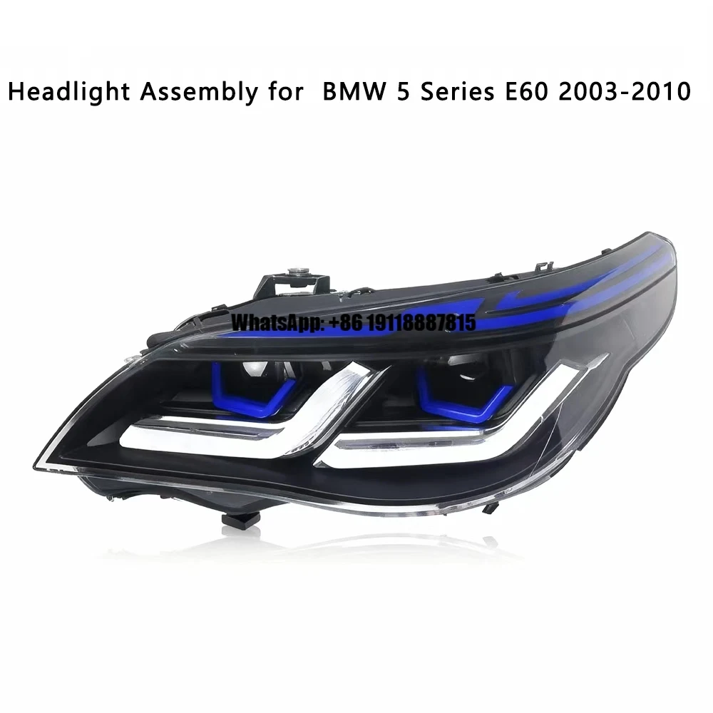 Светодиодная фара в сборе для BMW 5 серии E60 с синими ДХО («глаза»), указателем поворота, версия Thunder (12В)
Светодиодная фара в сборе для BMW 5 серии E60 с синими ДХО («глаза»), указателем поворота, версия Thunder (12В)