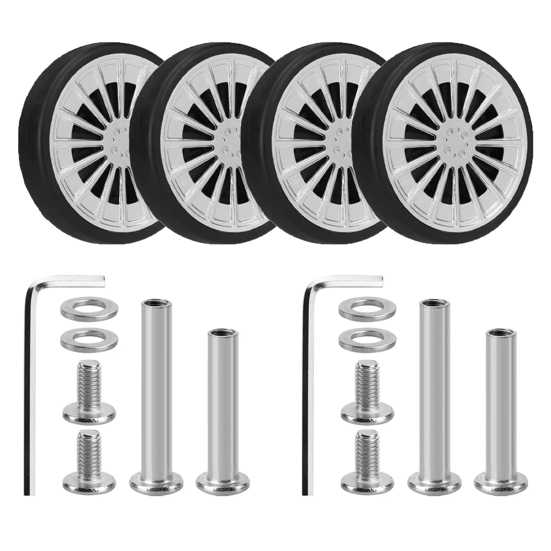 4/8Pcs Sliver Luggage Wheels Travel Suitcase Replacement Wheel Wear-Resistant Trolley Caster 60mm Suitcase Wheel Repair Parts
4/8Pcs Sliver Luggage Wheels Travel Suitcase Replacement Wheel Wear-Resistant Trolley Caster 60mm Suitcase Wheel Repair Parts