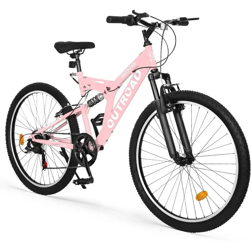 26 Dual Suspension Mountain Bike - 7-Speed High-Carbon Steel, Unisex Adult MTB with Suspension Fork
26 Dual Suspension Mountain Bike - 7-Speed High-Carbon Steel, Unisex Adult MTB with Suspension Fork