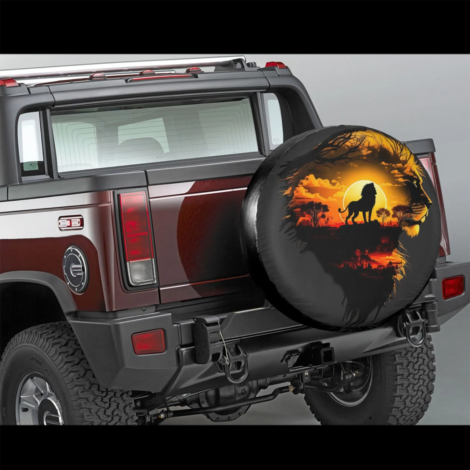 Lion Silhouette Spare Tire Cover Waterproof Sun Protection Outdoor Off Road Accessory
Lion Silhouette Spare Tire Cover Waterproof Sun Protection Outdoor Off Road Accessory