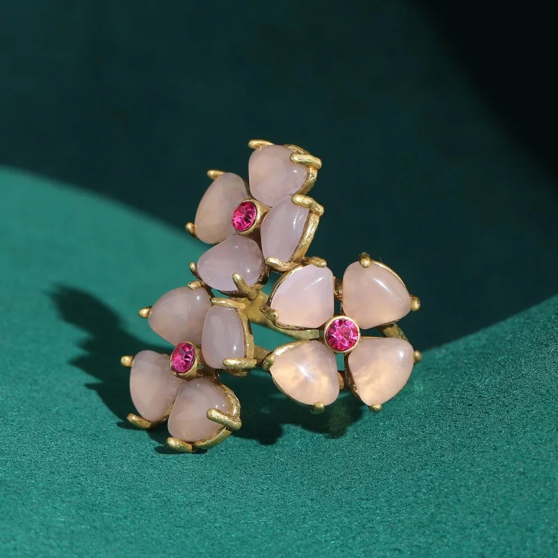 Vintage Pink Flowers Ring Natural Stone High Quality Luxury Finger Jewelry Designer Anniversary Women Trends 2026 Accessories
Vintage Pink Flowers Ring Natural Stone High Quality Luxury Finger Jewelry Designer Anniversary Women Trends 2026 Accessories