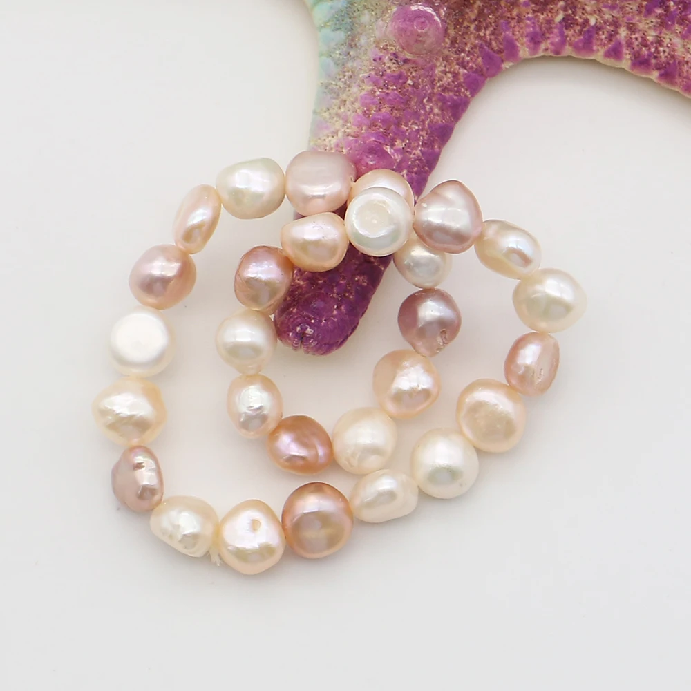 Mixed-color Natural Baroque Pearl Straight Hole Beaded Bracelet 7-8mm Irregular Freshwater Pearl Loose Bead Accessory 1 Strand
Mixed-color Natural Baroque Pearl Straight Hole Beaded Bracelet 7-8mm Irregular Freshwater Pearl Loose Bead Accessory 1 Strand