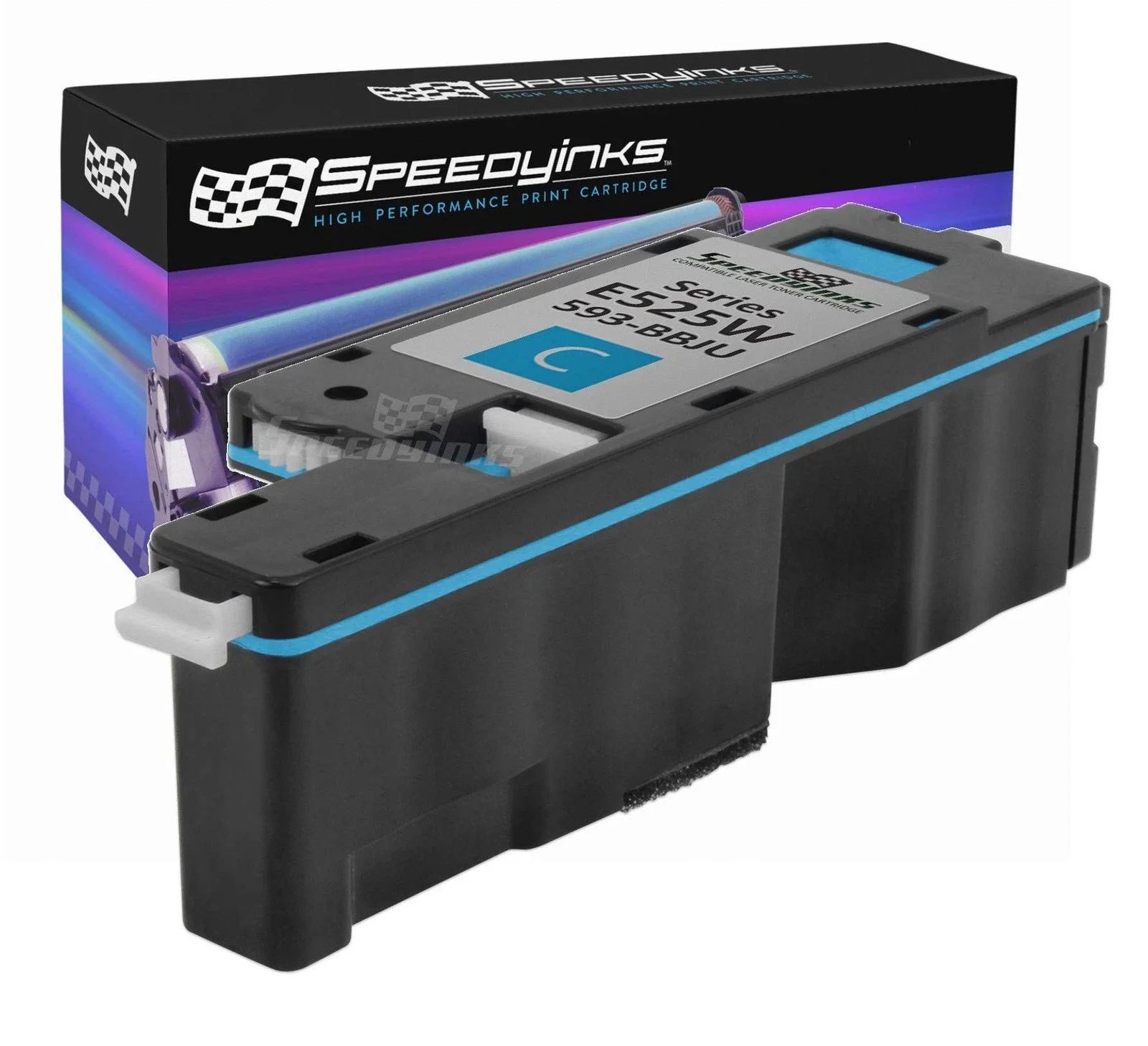 Compatible Dell 593BBJU Cyan Toner Cartridge (H5WFX) for use in Dell E525w
Compatible Dell 593BBJU Cyan Toner Cartridge (H5WFX) for use in Dell E525w