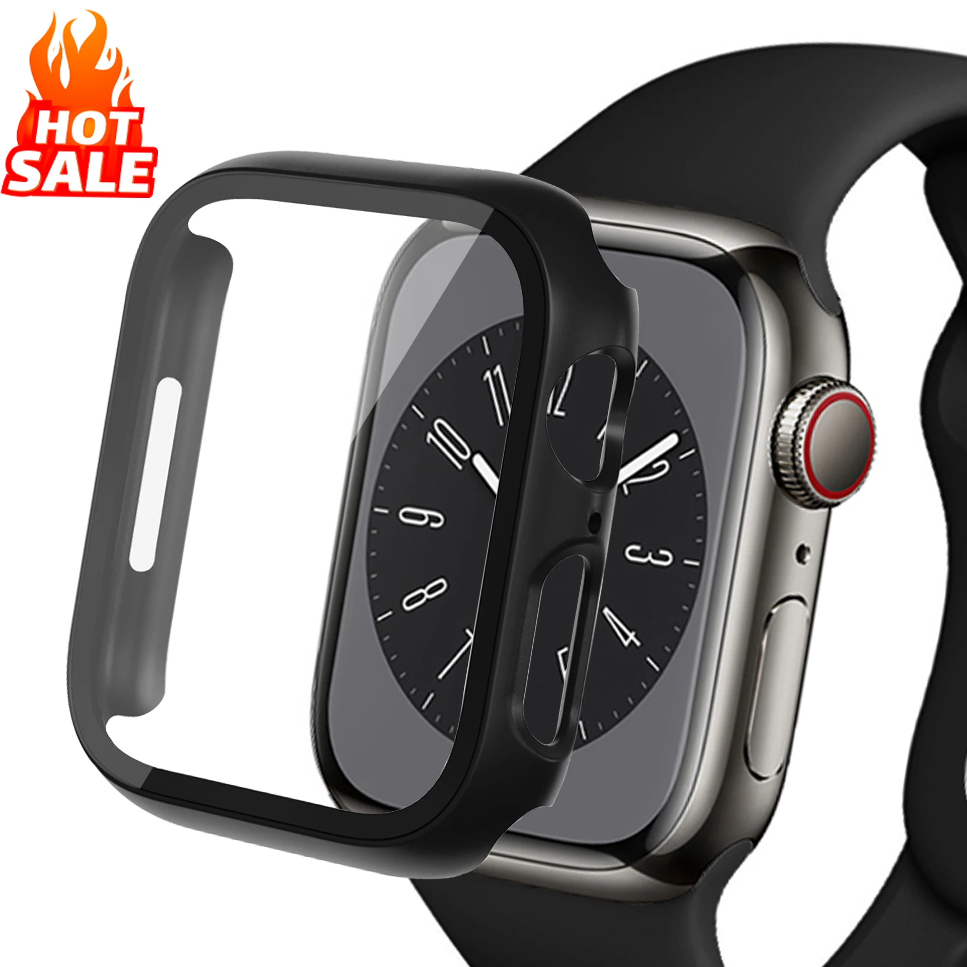 Закаленное стекло + крышка для Apple Watch, аксессуары 45 мм, 41 мм, 44 мм, 40 мм, 42 мм, 38 мм, защитная пленка для экрана iWatch, чехол серии 9 SE 8 7 6 5 4
Закаленное стекло + крышка для Apple Watch, аксессуары 45 мм, 41 мм, 44 мм, 40 мм, 42 мм, 38 мм, защитная пленка для экрана iWatch, чехол серии 9 SE 8 7 6 5 4