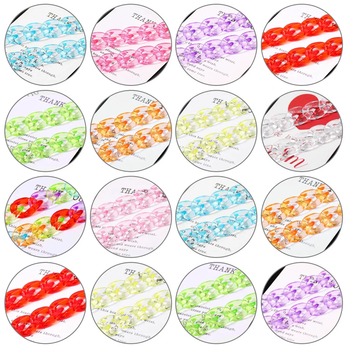 50Pcs 17X23mm Acrylic Link Chain Beads Choker Necklace Accessories Multicolor for Bracelet DIY Jewelry Making Minimalist
50Pcs 17X23mm Acrylic Link Chain Beads Choker Necklace Accessories Multicolor for Bracelet DIY Jewelry Making Minimalist