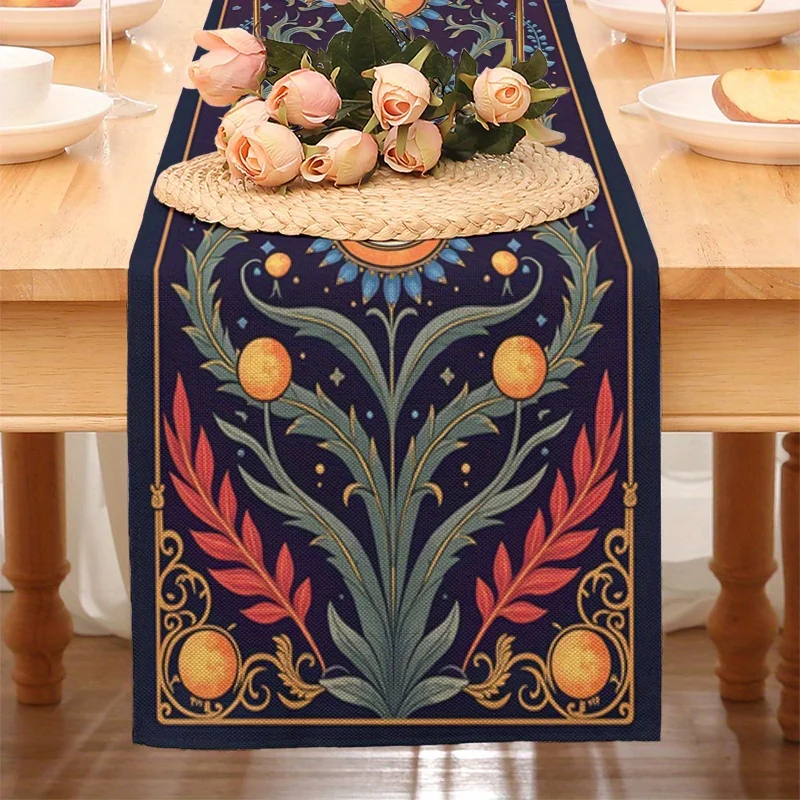 1 шт. скатерть-дорожка в богемном стиле, с символами осеннего равноденствия: мистическое дерево, солнце, луна, всевидящее око, темно-синий с золотом, прочный полиэстер
1 шт. скатерть-дорожка в богемном стиле, с символами осеннего равноденствия: мистическое дерево, солнце, луна, всевидящее око, темно-синий с золотом, прочный полиэстер