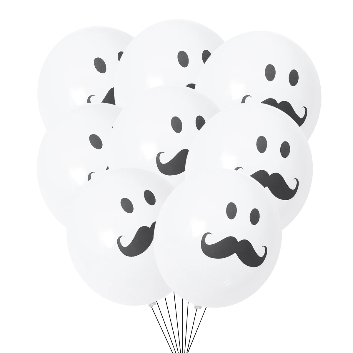 100pcs Beard Pattern Latex Balloons White 12inch Reusable Shower Birthday Event Decorations Strong Balloons
100pcs Beard Pattern Latex Balloons White 12inch Reusable Shower Birthday Event Decorations Strong Balloons