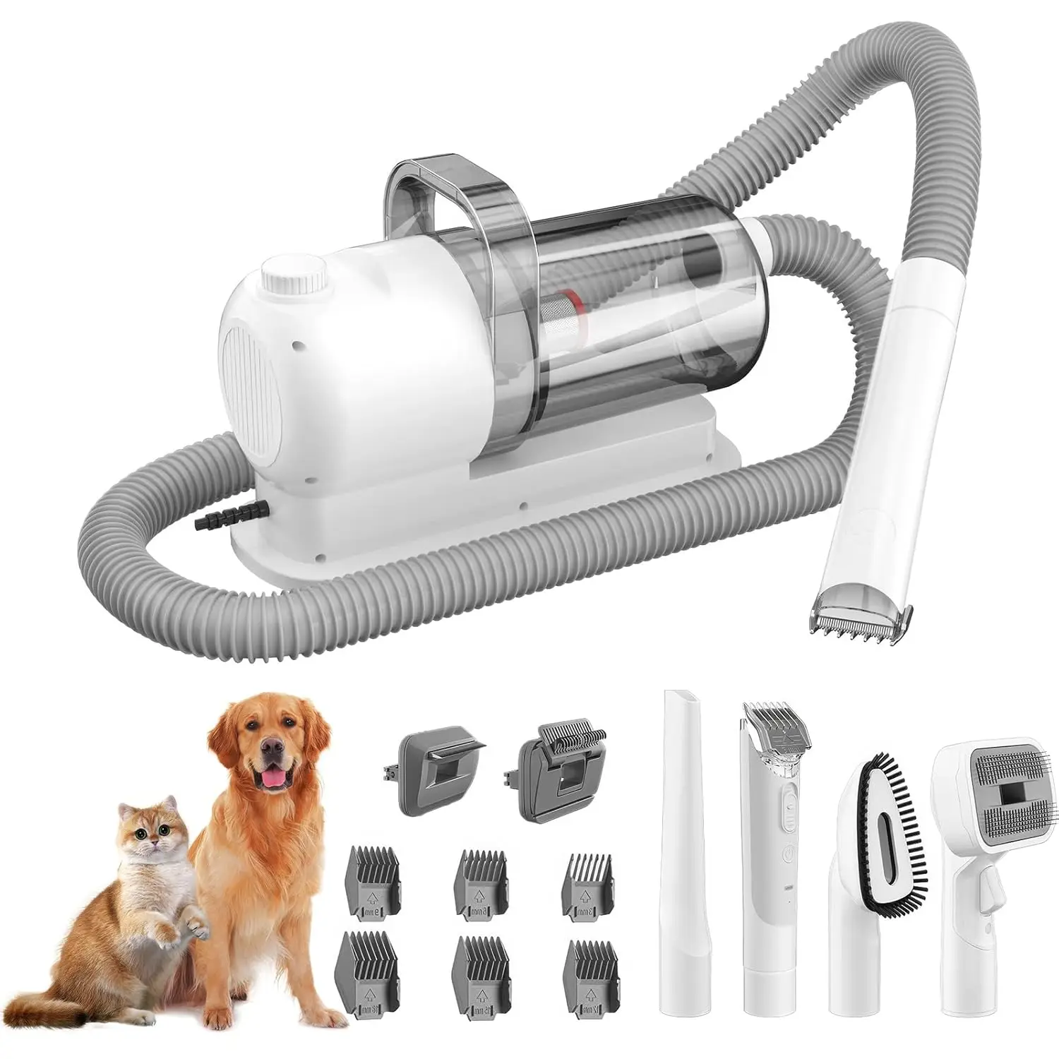 Dog Grooming Vacuum Kit 6 in 1 for Shedding Pet Hair Removal 2.5L Capacity with Hair Clipper Combs for Dogs Cats Home Cleaning
Dog Grooming Vacuum Kit 6 in 1 for Shedding Pet Hair Removal 2.5L Capacity with Hair Clipper Combs for Dogs Cats Home Cleaning