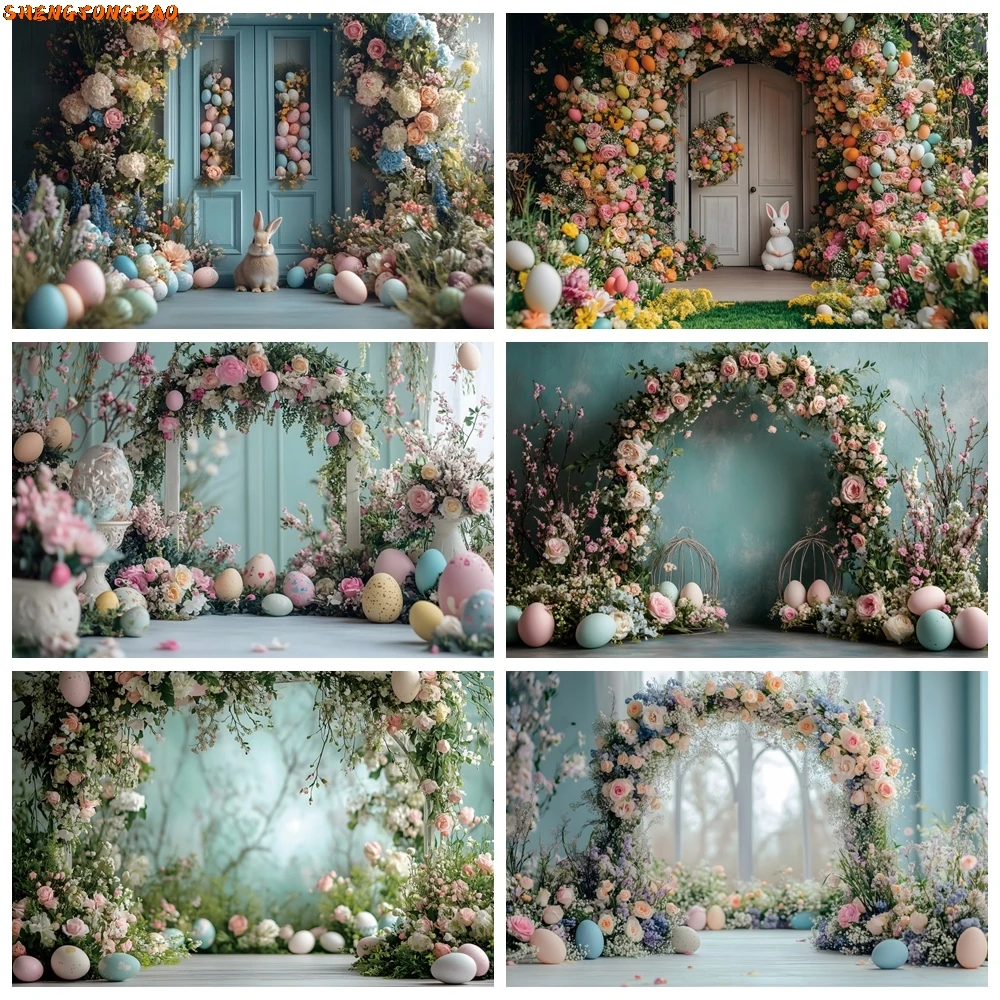 Spring Happy Easter Photo Backdrops Spring Garden Arch Door Flower Rabbit Eggs Bunny Easter Kids Portrait Photography Background
Spring Happy Easter Photo Backdrops Spring Garden Arch Door Flower Rabbit Eggs Bunny Easter Kids Portrait Photography Background