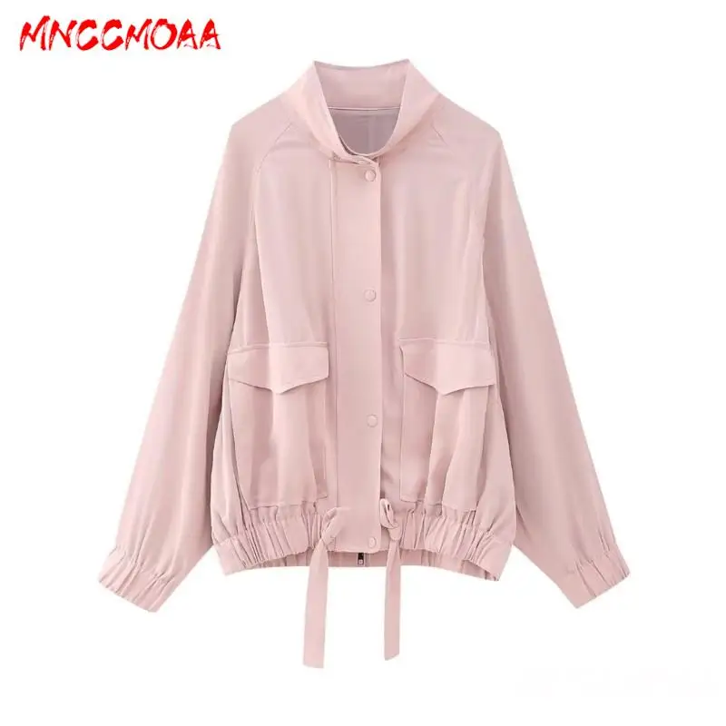MNCCMOAA 2024 Spring Autumn Women's Fashion Single-Breasted Pocket Bomber Jacket Coat Female Casual Versatile Loose Tops Outwear
MNCCMOAA 2024 Spring Autumn Women's Fashion Single-Breasted Pocket Bomber Jacket Coat Female Casual Versatile Loose Tops Outwear
