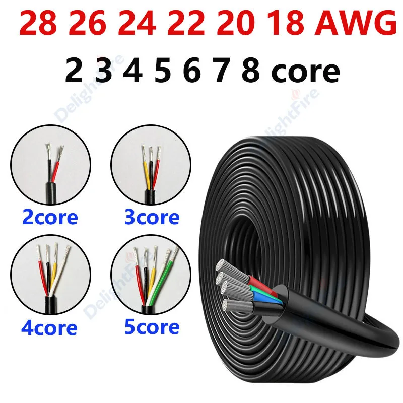 2 3 4 5 6 7 8 Core Sheathed Cable Electrical Wire 18 20 22 24 26 28 AWG Electronic Audio Wires for LED Light Automotive Speakers
2 3 4 5 6 7 8 Core Sheathed Cable Electrical Wire 18 20 22 24 26 28 AWG Electronic Audio Wires for LED Light Automotive Speakers