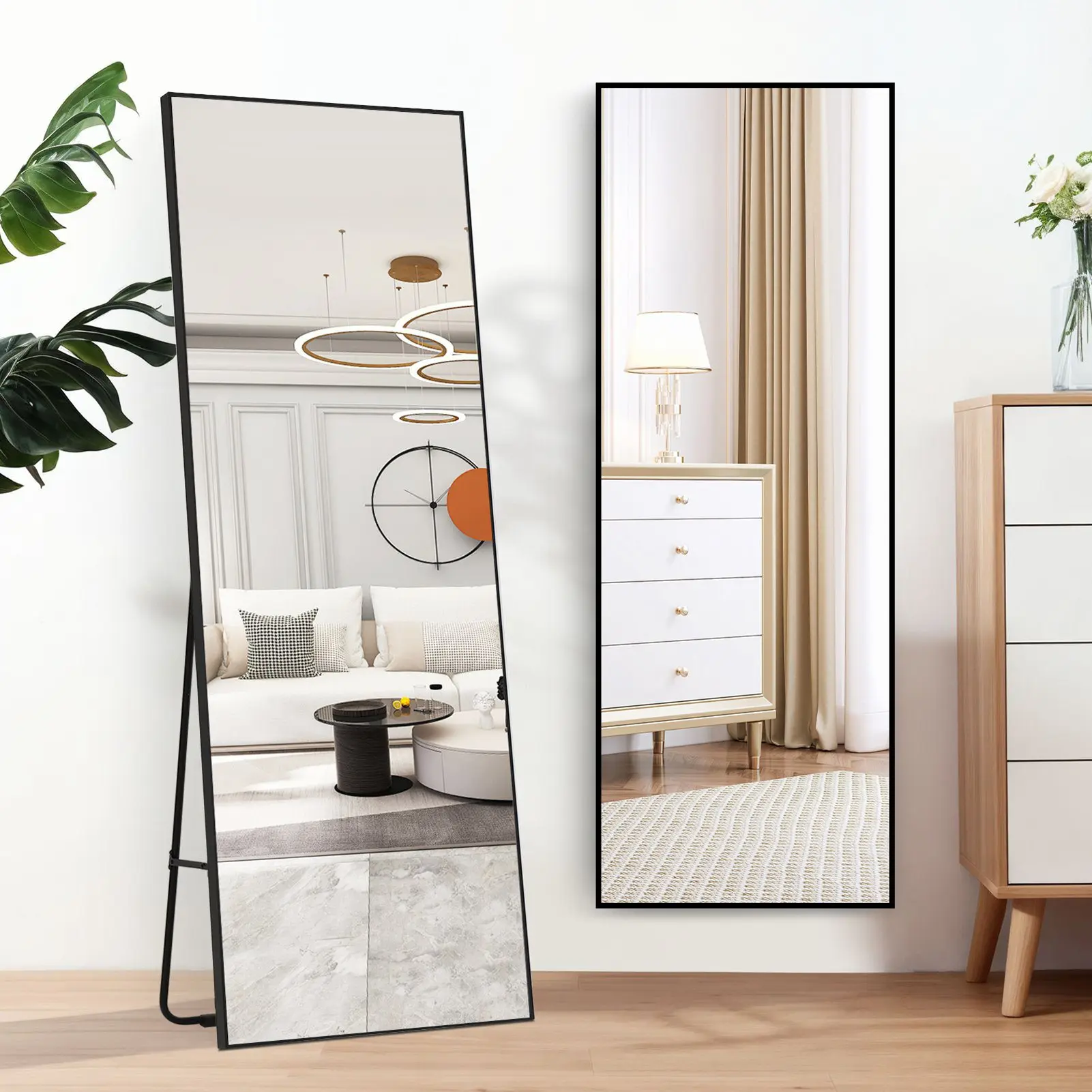 Full Length Mirror 1.5m Rectangular Full Length Mirror Floor Mirror with Aluminium Frame for Bedroom Living Room Standing Mirror
Full Length Mirror 1.5m Rectangular Full Length Mirror Floor Mirror with Aluminium Frame for Bedroom Living Room Standing Mirror