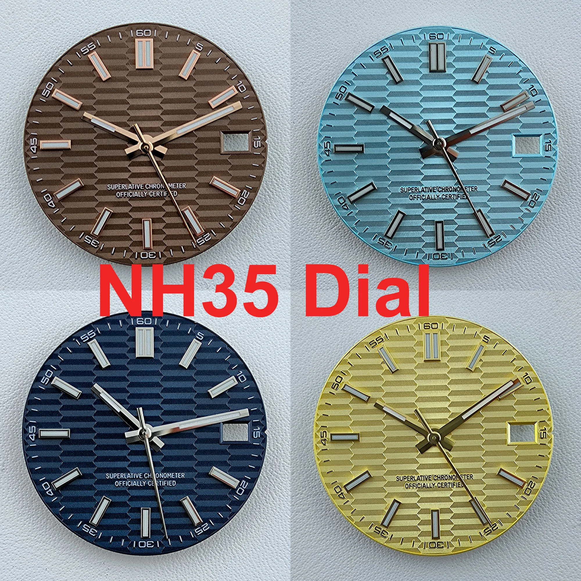 28.5mm Watch Dial Custom logo Dial Blue Luminous dial for men's watch fit NH Series movement watch accessories
28.5mm Watch Dial Custom logo Dial Blue Luminous dial for men's watch fit NH Series movement watch accessories