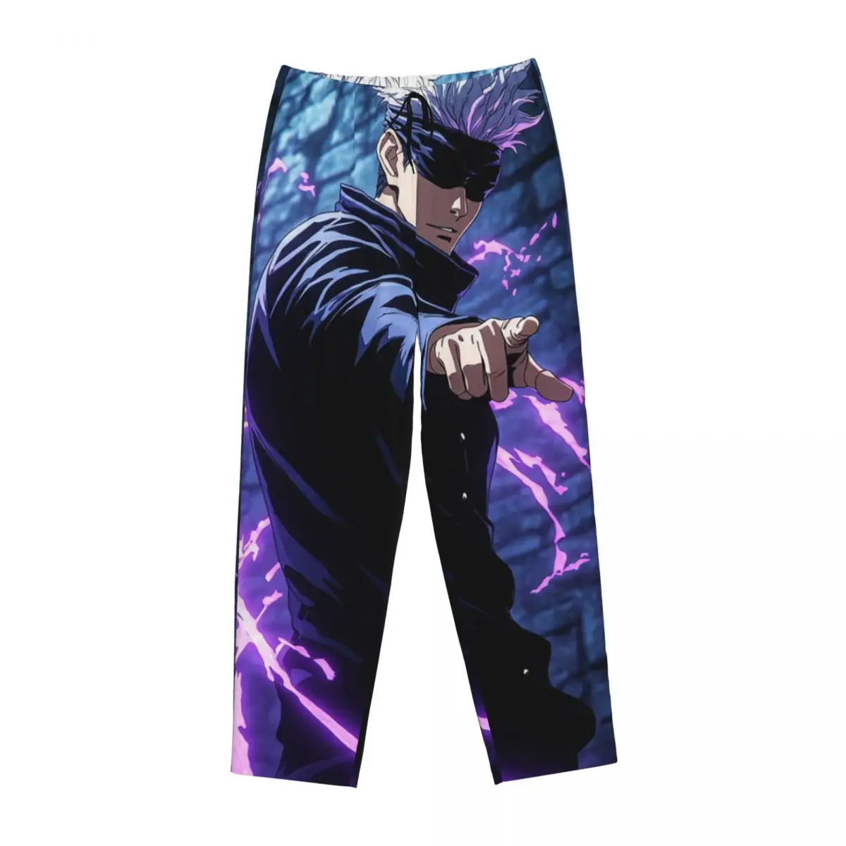 Женские пижамные брюки с карманами в стиле аниме Jujutsu Kaisen с изображением Сатору Годжо
Женские пижамные брюки с карманами в стиле аниме Jujutsu Kaisen с изображением Сатору Годжо