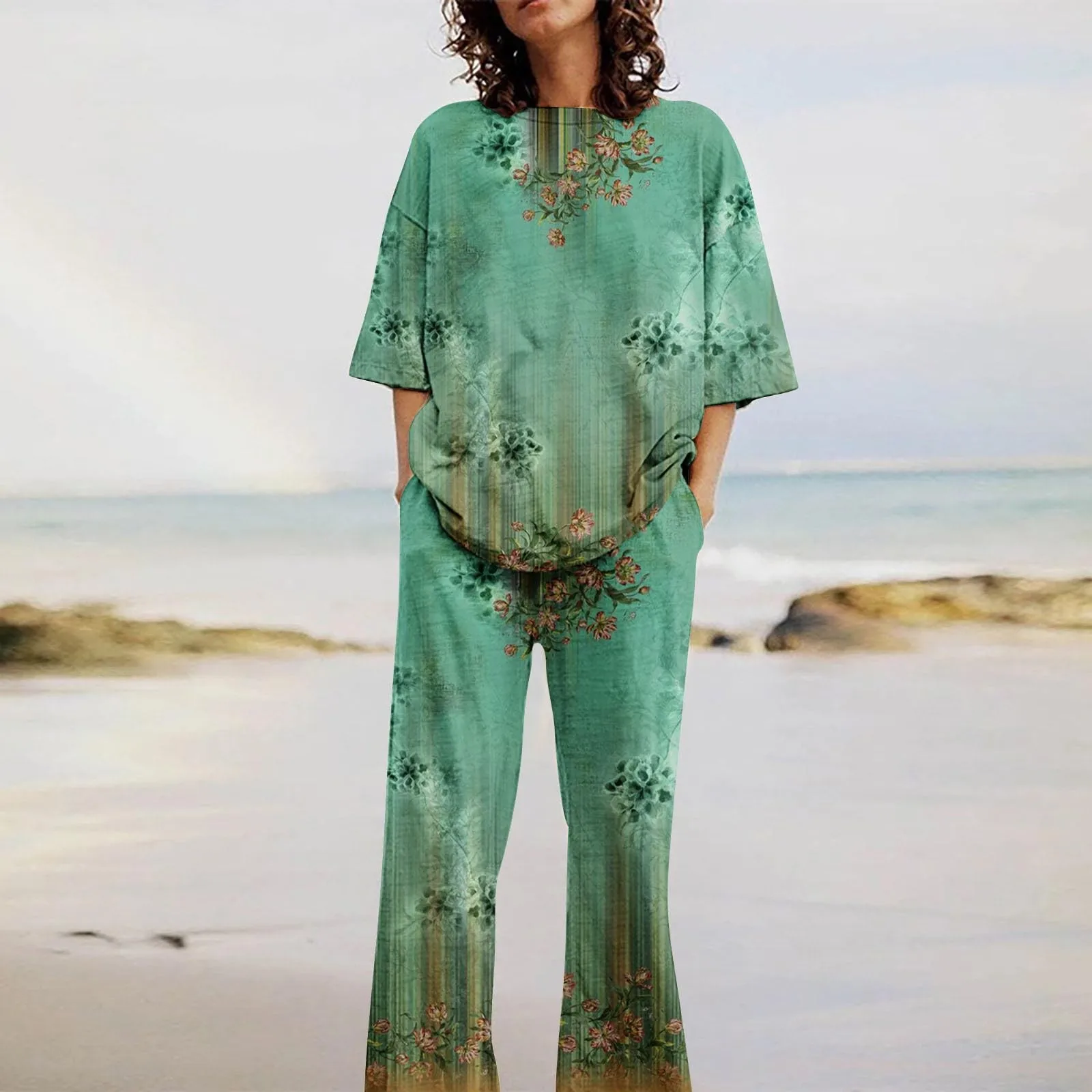 2024 Women New Sets Elegant Aesthetic Women'S Sets Loose Comfortable Breathable Lightweight 2-Piece Sets T-Shirt Pantsuit
2024 Women New Sets Elegant Aesthetic Women'S Sets Loose Comfortable Breathable Lightweight 2-Piece Sets T-Shirt Pantsuit