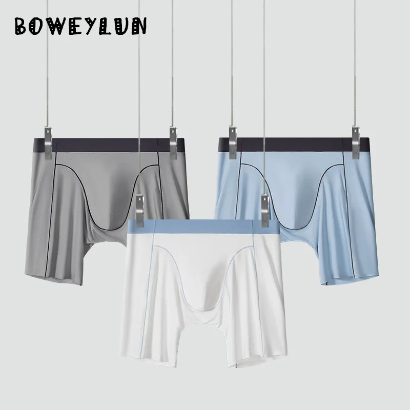 BOWEYLUN расширенное спортивное мужское нижнее белье из ледяного шелка, дышащие влагопоглощающие бесшовные однотонные трусы-боксеры с защитой от натирания
BOWEYLUN расширенное спортивное мужское нижнее белье из ледяного шелка, дышащие влагопоглощающие бесшовные однотонные трусы-боксеры с защитой от натирания