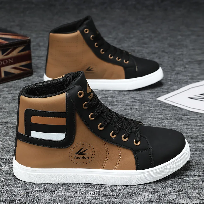 Men's Spring 2025 High Top Board Shoes Anti-Slip Casual Trendy Youth Flat Bottom Shoes Breathable round Toe Color
Men's Spring 2025 High Top Board Shoes Anti-Slip Casual Trendy Youth Flat Bottom Shoes Breathable round Toe Color