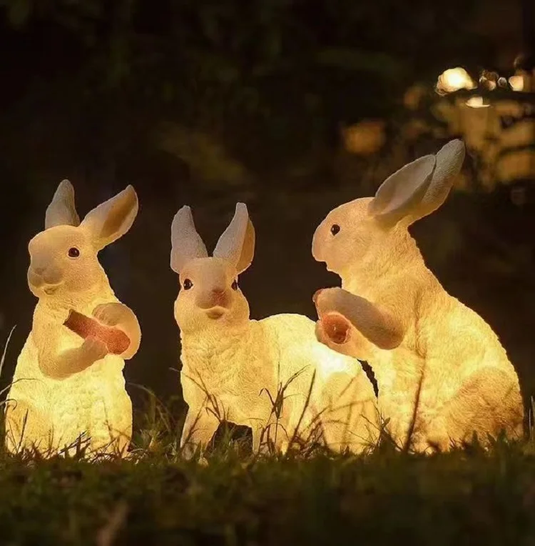 Factory Outlet 3D Rabbit Light Rabbit Sculpture Shape Resin Fiberglass Warm White Outdoor Garden Animal Lamp for Landscape Decor
Factory Outlet 3D Rabbit Light Rabbit Sculpture Shape Resin Fiberglass Warm White Outdoor Garden Animal Lamp for Landscape Decor