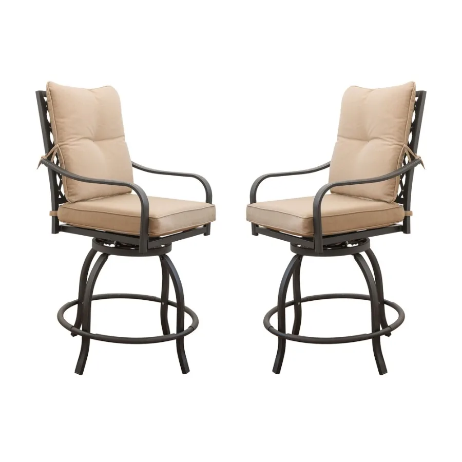 Outdoor Living Swivels Bar Stools Outdoor Bistro Set for Garden Balcony Backyard Deck High Bar Chairs with Seat Back Cushion Kh
Outdoor Living Swivels Bar Stools Outdoor Bistro Set for Garden Balcony Backyard Deck High Bar Chairs with Seat Back Cushion Kh