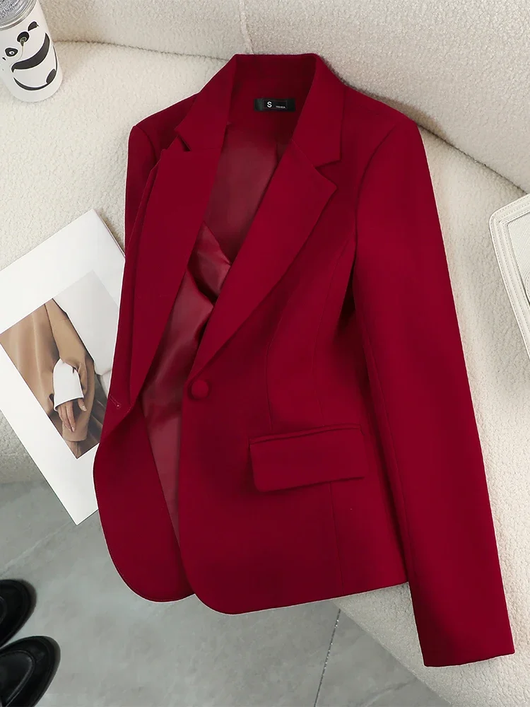 Women Blazer Ladies Red Green Beige Black Solid Female Business Work Wear Slim Formal Jacket Coat For Autumn Winter
Women Blazer Ladies Red Green Beige Black Solid Female Business Work Wear Slim Formal Jacket Coat For Autumn Winter