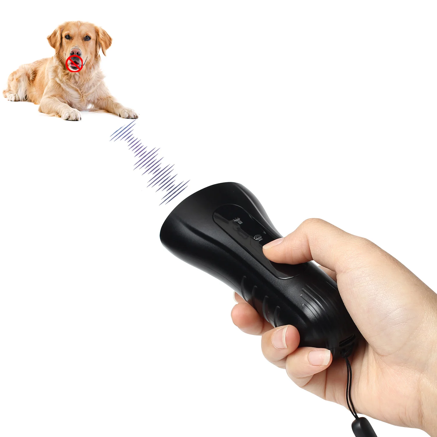 Rechargeable Handheld Ultrasonic Dog Repeller LED Light Bark Control Device Training Dog Collar
Rechargeable Handheld Ultrasonic Dog Repeller LED Light Bark Control Device Training Dog Collar